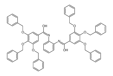 3,4,5-tris(phenylmethoxy)-N-[2-[[3,4,5-tris(phenylmethoxy)benzoyl]amino]phenyl]benzamide结构式