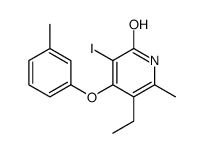 5-ethyl-3-iodo-6-methyl-4-(3-methylphenoxy)-1H-pyridin-2-one结构式