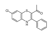 1-(7-chloro-3-phenyl-4H-1,4-benzothiazin-2-yl)ethanone结构式