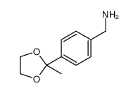 [4-(2-methyl-1,3-dioxolan-2-yl)phenyl]methanamine结构式