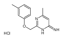 6-methyl-2-[(3-methylphenoxy)methyl]pyrimidin-4-amine,hydrochloride Structure