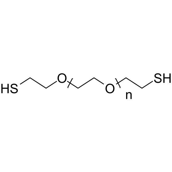 Poly(ethylene glycol) dithiol (Mn 3400) Structure