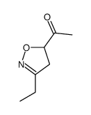 Ethanone, 1-(3-ethyl-4,5-dihydro-5-isoxazolyl)- (9CI) Structure