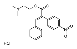 N,N-Dimethyl-2-{[(2E)-2-(4-nitrophenyl)-3-phenyl-2-propenoyl]oxy} ethanaminium chloride结构式