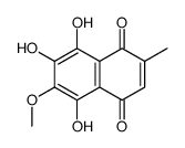 3,5,8-Trihydroxy-2-methoxy-6-methyl-1,4-naphthalenedione结构式