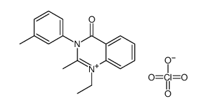 1-ethyl-2-methyl-3-(3-methylphenyl)quinazolin-1-ium-4-one,perchlorate Structure