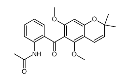 6-(2-N-acetylaminobenzoyl)-5,7-dimethoxy-2,2-dimethylchromene Structure
