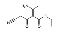 ethyl 3-amino-2-(2-cyanoacetyl)but-2-enoate结构式