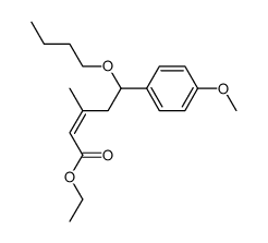 ethyl 3-methyl-5-(O-n-butyl)-5-(4-methoxyphenyl)-2(Z)-pentenoate Structure