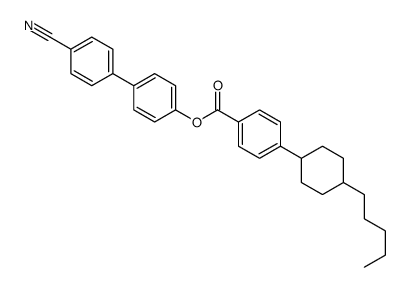 4-(反-4-戊基环己基)苯甲酸-4-氰基-4’-联二苯基酯结构式