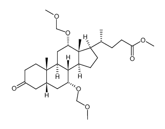 methyl (7α,12α)-7,12-di(methoxymethyloxy)-3-oxo-5β-cholan-24-oate结构式
