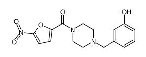 [4-[(3-hydroxyphenyl)methyl]piperazin-1-yl]-(5-nitrofuran-2-yl)methanone结构式