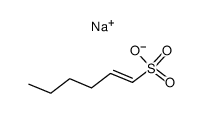 Sodium trans-1-hexene-1-sulfonate Structure