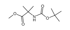 2-((叔丁氧羰基)氨基)-2-甲基丙酸甲酯结构式