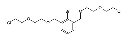 2-bromo-1,3-bis[2-(2-chloroethoxy)ethoxymethyl]benzene结构式