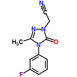 2-[4-(3-fluorophenyl)-3-methyl-5-oxo-1,2,4-triazol-1-yl]acetonitrile结构式