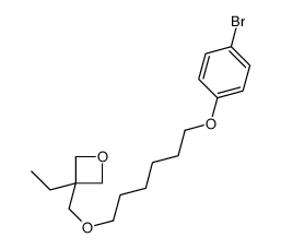 3-(((6-(4-溴苯氧基)己氧基)甲基)-3-乙基氧杂环丁烷结构式