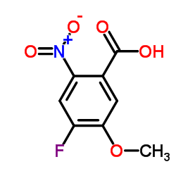 4-氟-5-甲氧基-2-硝基苯甲酸结构式