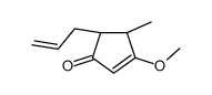 (4S,5S)-3-methoxy-4-methyl-5-prop-2-enylcyclopent-2-en-1-one结构式