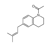 1-[6-(3-methylbut-2-enyl)-3,4-dihydro-2H-quinolin-1-yl]ethanone结构式