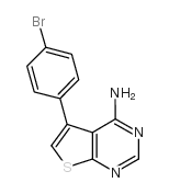 5-(4-溴苯基)噻吩并[2,3-d]嘧啶-4-胺结构式