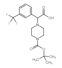 2-(4-Boc-哌嗪基)-α-(3-三氟甲基-苯基)乙酸结构式