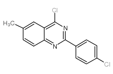 4-氯-2-(4-氯苯基)-6-甲基喹唑啉结构式