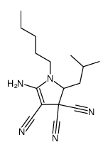 5-Amino-2-isobutyl-1-pentyl-1,2-dihydro-pyrrole-3,3,4-tricarbonitrile Structure