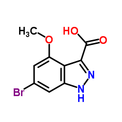 6-Bromo-4-methoxy-1H-indazole-3-carboxylic acid Structure