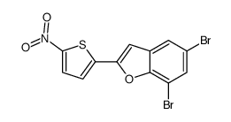 5,7-dibromo-2-(5-nitrothiophen-2-yl)-1-benzofuran结构式