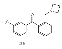 2'-AZETIDINOMETHYL-3,5-DIMETHYLBENZOPHENONE结构式