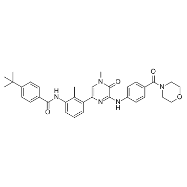 N-[3-[4,5-二氢-4-甲基-6-[[4-(4-吗啉基羰基)苯基]氨基]-5-氧代-2-吡嗪基]-2-甲基苯基]-4-(叔丁基)苯甲酰胺图片