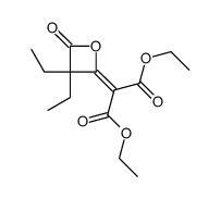 diethyl 2-(3,3-diethyl-4-oxooxetan-2-ylidene)propanedioate Structure