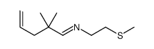 2,2-dimethyl-N-(2-methylsulfanylethyl)pent-4-en-1-imine结构式