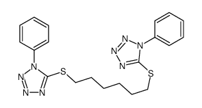 1-phenyl-5-[6-(1-phenyltetrazol-5-yl)sulfanylhexylsulfanyl]tetrazole结构式