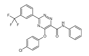 5-(4-氯苯氧基)-n-苯基-3-[3-(三氟甲基)苯基]-1,2,4-三嗪-6-羧酰胺结构式