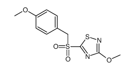 3-methoxy-5-[(4-methoxyphenyl)methylsulfonyl]-1,2,4-thiadiazole结构式