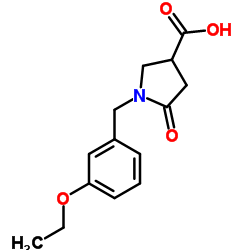 1-(3-Ethoxybenzyl)-5-oxo-3-pyrrolidinecarboxylic acid Structure