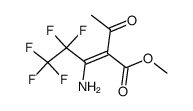(E/Z)-methyl 2-acetyl-3-amino-4,4,5,5,5-pentafluoro-2-pentenoate结构式