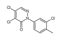 4,5-dichloro-2-(3-chloro-4-methylphenyl)pyridazin-3(2H)-one结构式