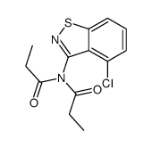 N-(4-chloro-1,2-benzothiazol-3-yl)-N-propanoylpropanamide结构式