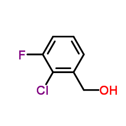 (2-Chloro-3-fluorophenyl)methanol Structure