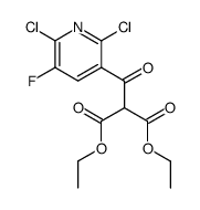 diethyl (2,6-dichloro-5-fluoro-pyridine-3-carbonyl)-malonate结构式