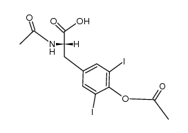 3.5-diiodo-N.O-diacetyl-L-tyrosine结构式