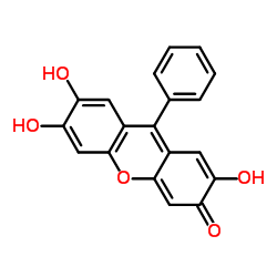 9-苯基-2,3,7-三羟基-6-荧光酮结构式