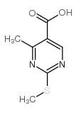 4-甲基-2-(甲硫基)嘧啶-5-羧酸结构式