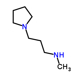 N-甲基-3-(1-吡咯烷)-1-丙胺结构式