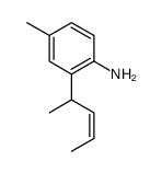4-methyl-2-pent-3-en-2-ylaniline结构式