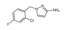 1-(2-Chloro-4-fluorobenzyl)pyrazol-3-ylamine Structure