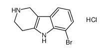 6-溴-2,3,4,5-四氢-1H-吡啶并[4,3-b]吲哚盐酸盐结构式